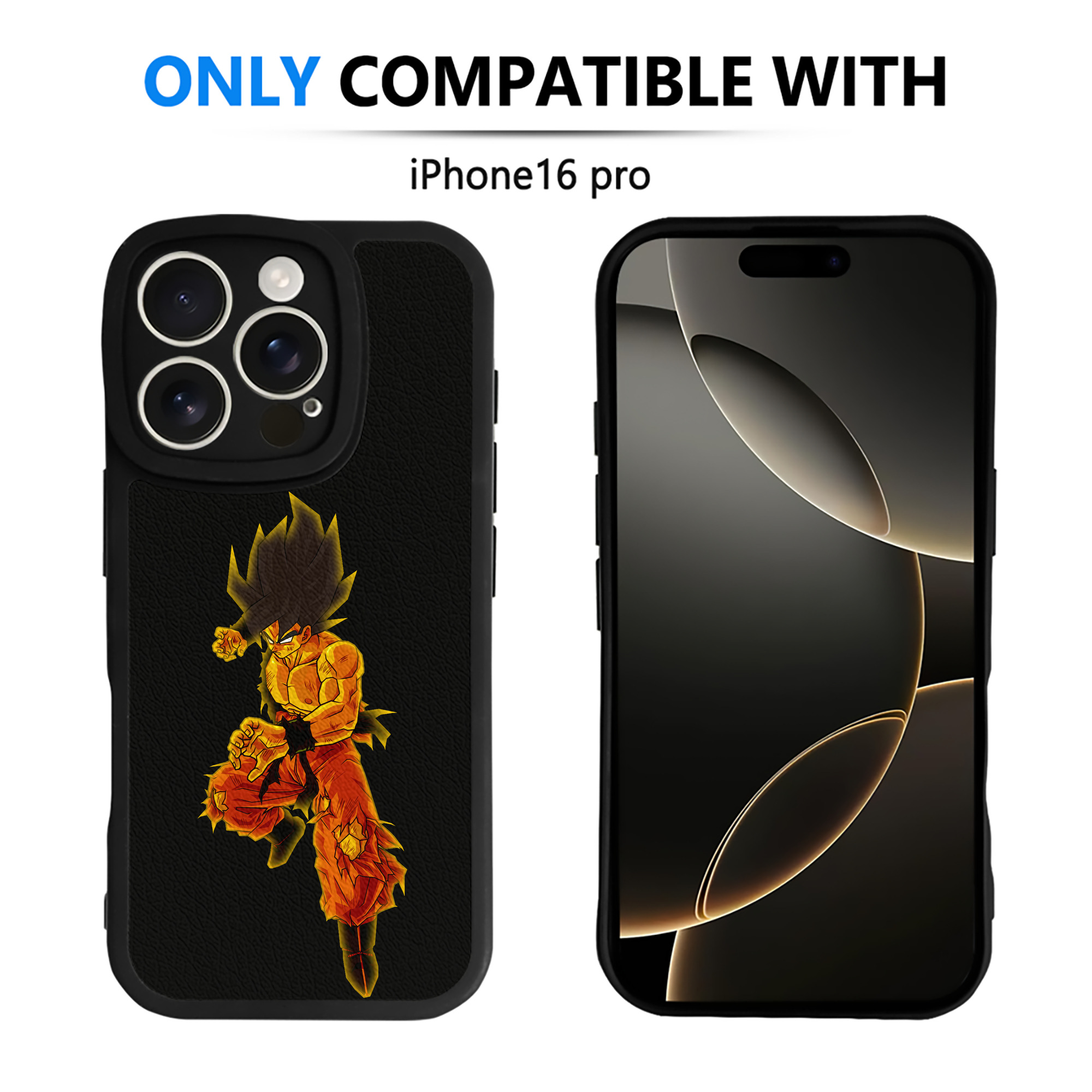 （画像用） ドラゴンボール 孫 悟飯（そんごはん）DRAGON BALL Son Gohan 【iPhone 16シリーズ対応】シリコンスマホケース（レザー調） 材質：シリコン